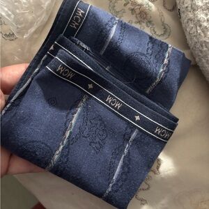 MCM Navy Blue Designer Scarf , handkerchief